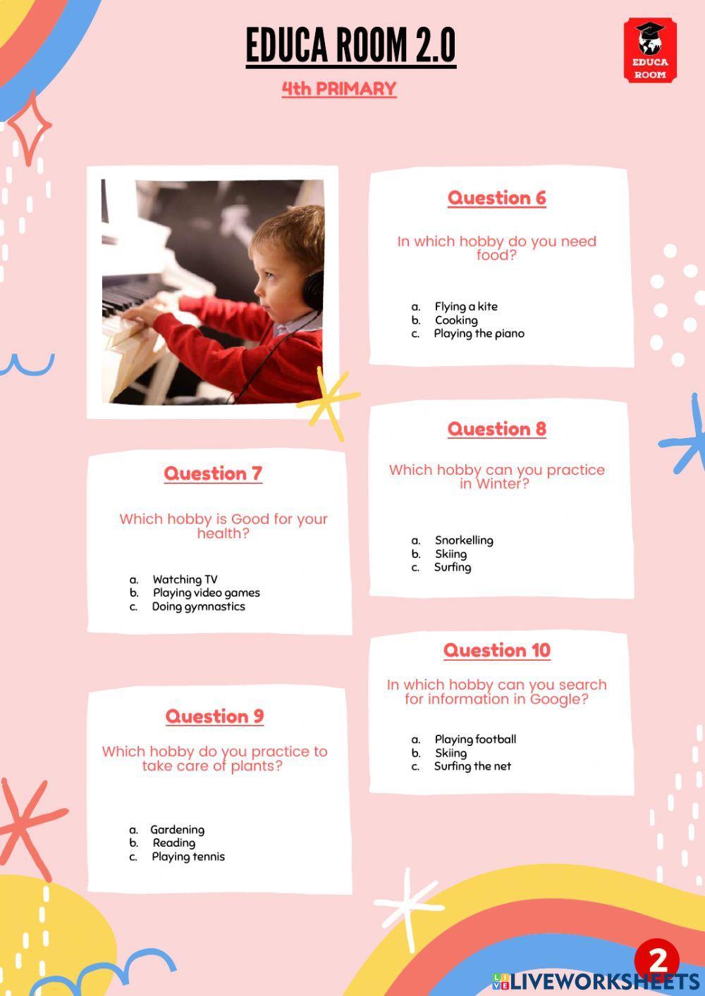 4º ud1 cuestionario 2 inglés