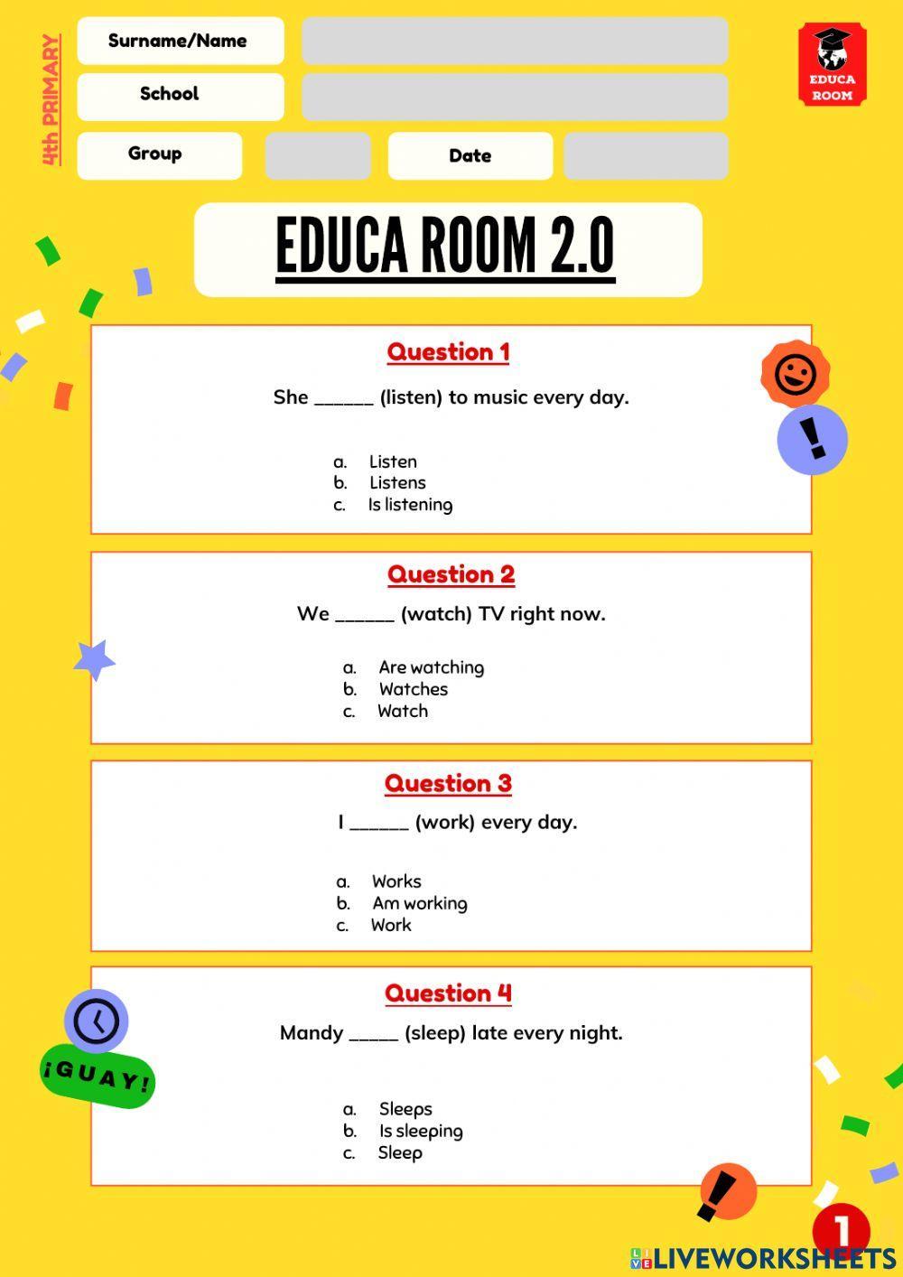 4º ud2 cuestionario 1 inglés