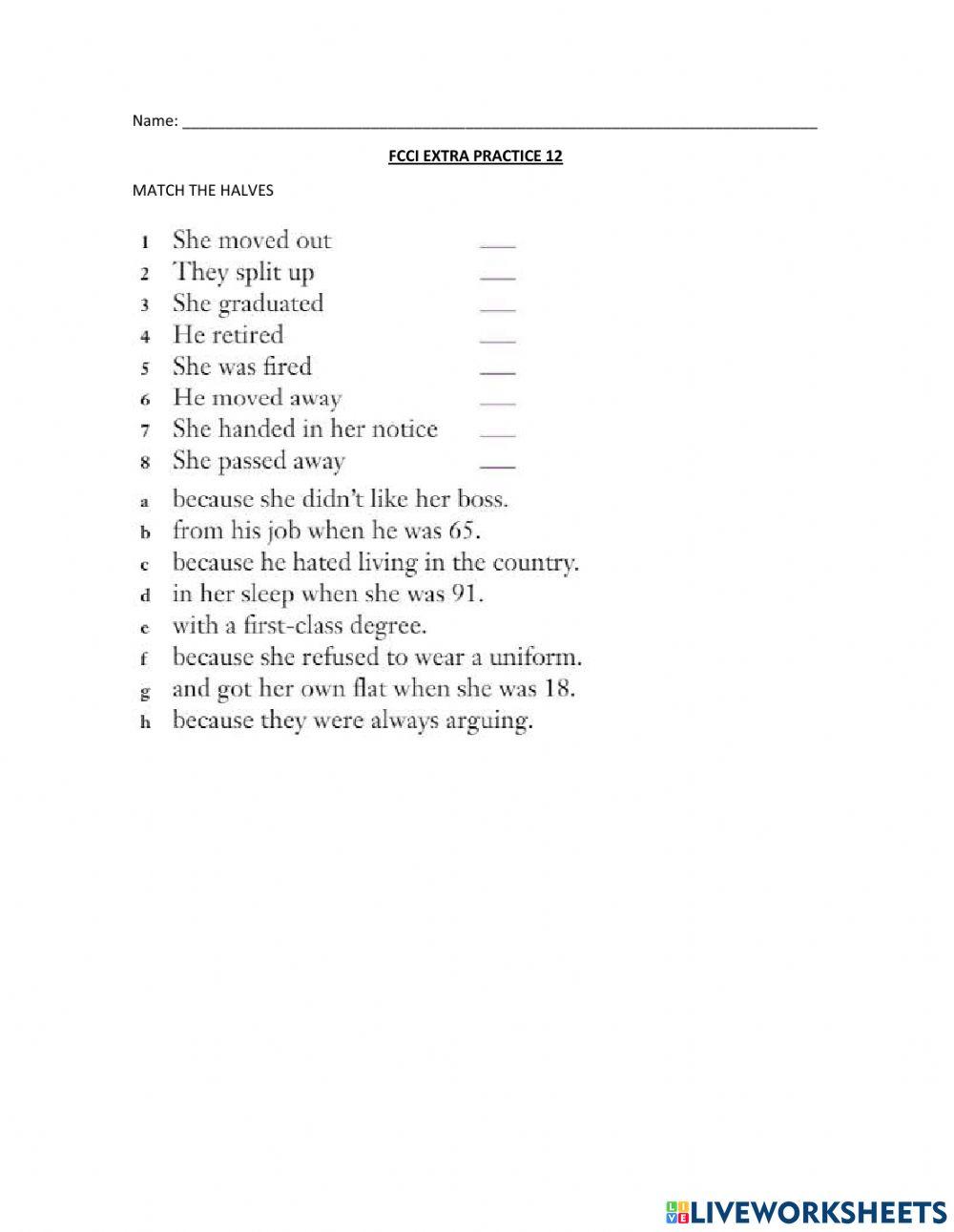 FCCI Extra Practise 13