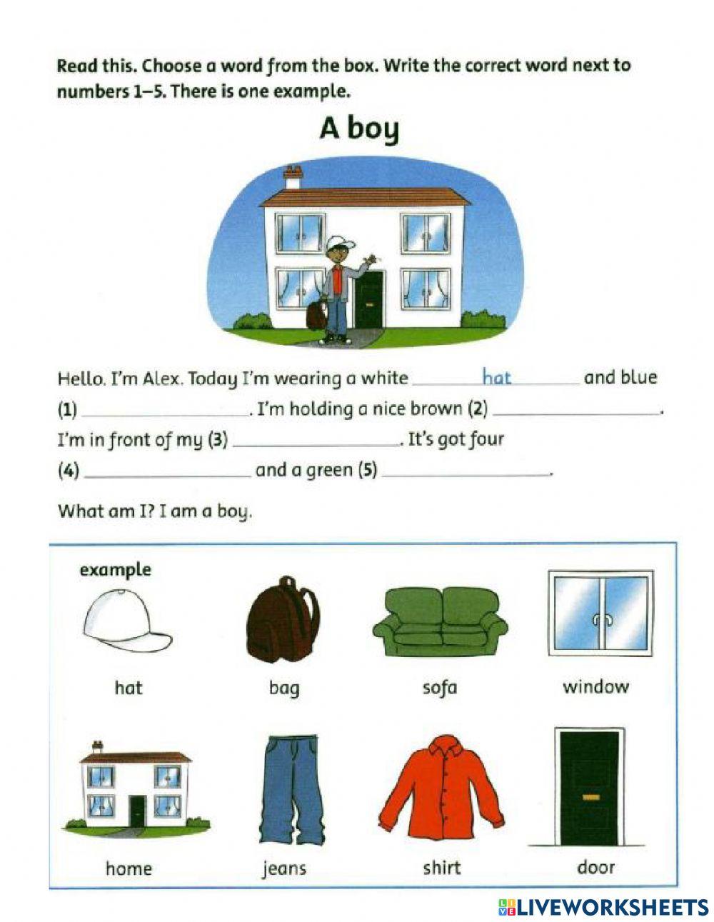 English Test - Class A1 