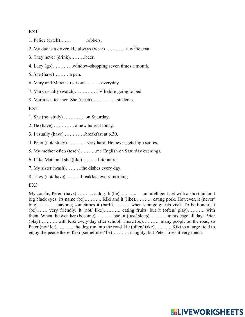 Hiện tại đơn 6