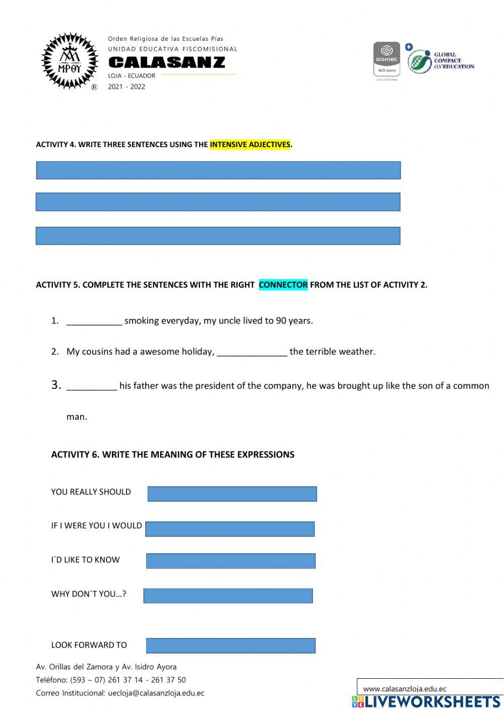 Vocabulary for an informal email