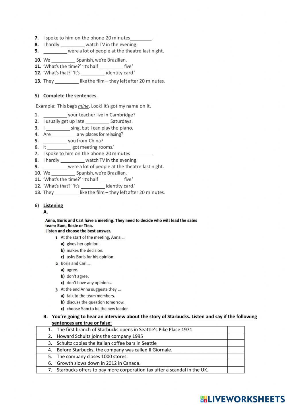 nouryon elementary - listening and uoe