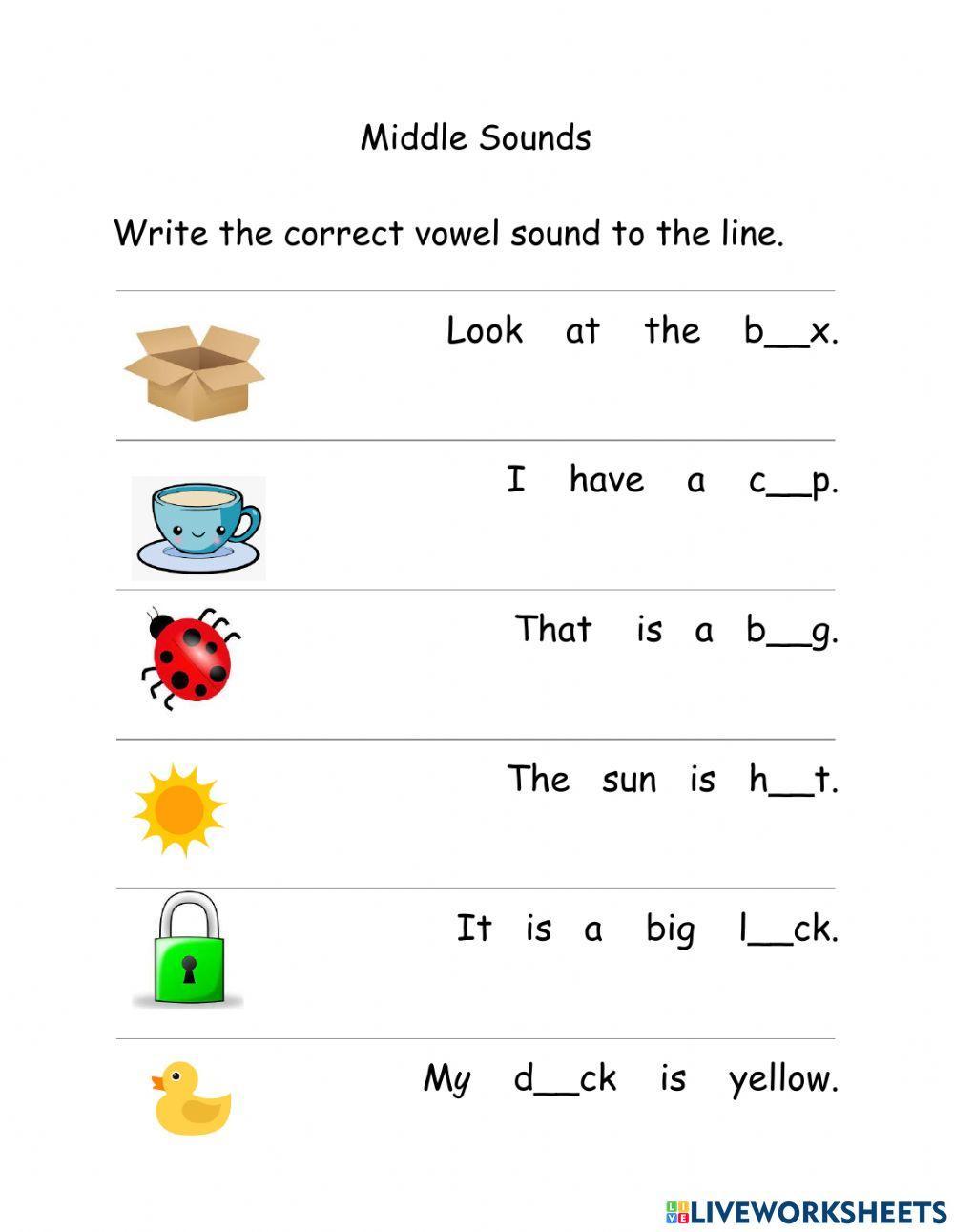 Middle Sound u and o
