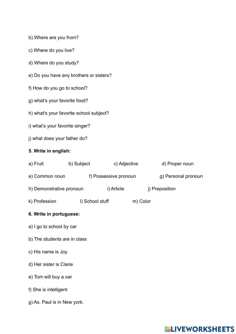 Exercício de Revisão