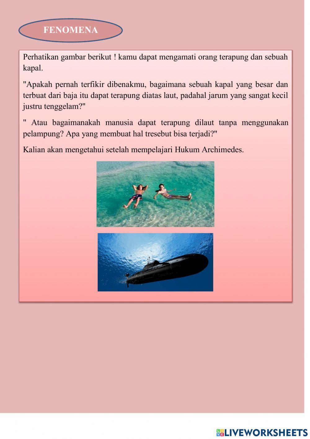 LKPD Hukum Archimedes