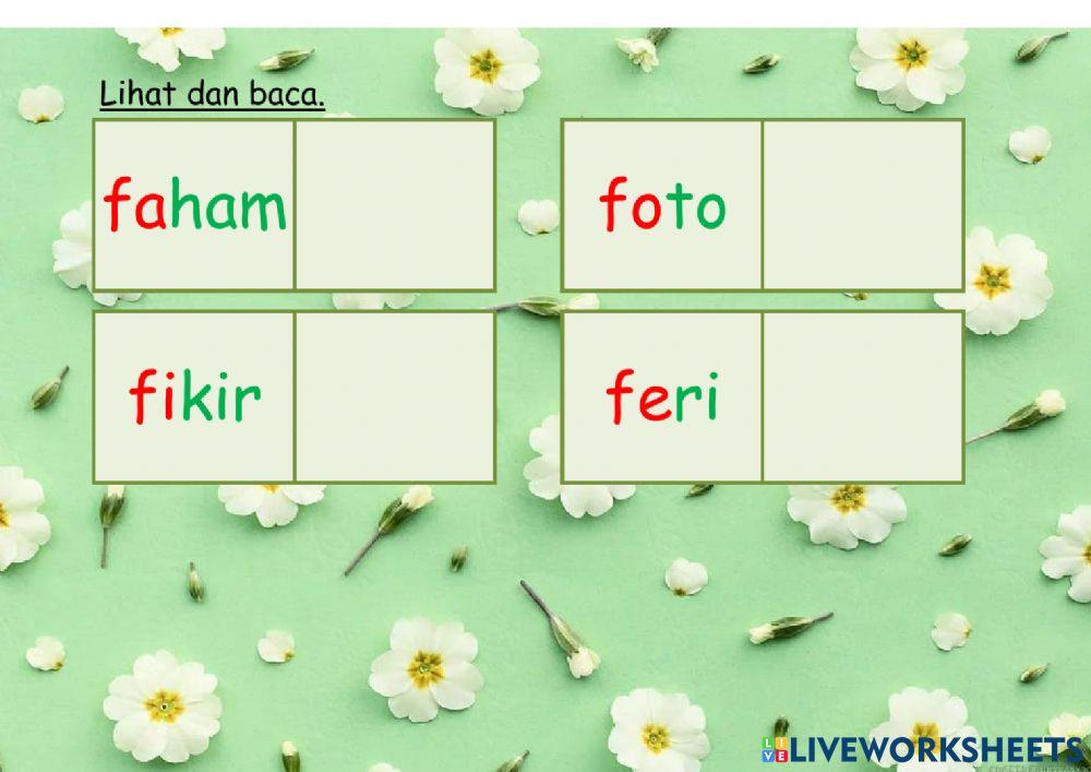 Suku kata kv f - lihat dan baca