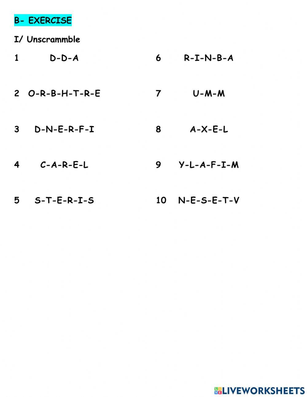 Hang Out Starter Unit 2 Family Lesson 1