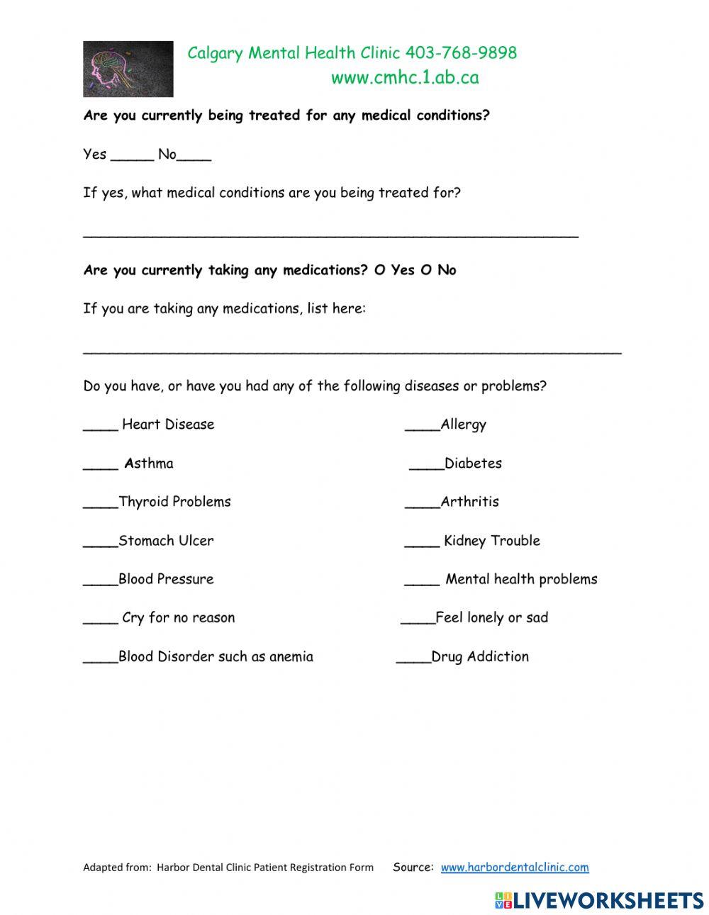 Medical Registration Form