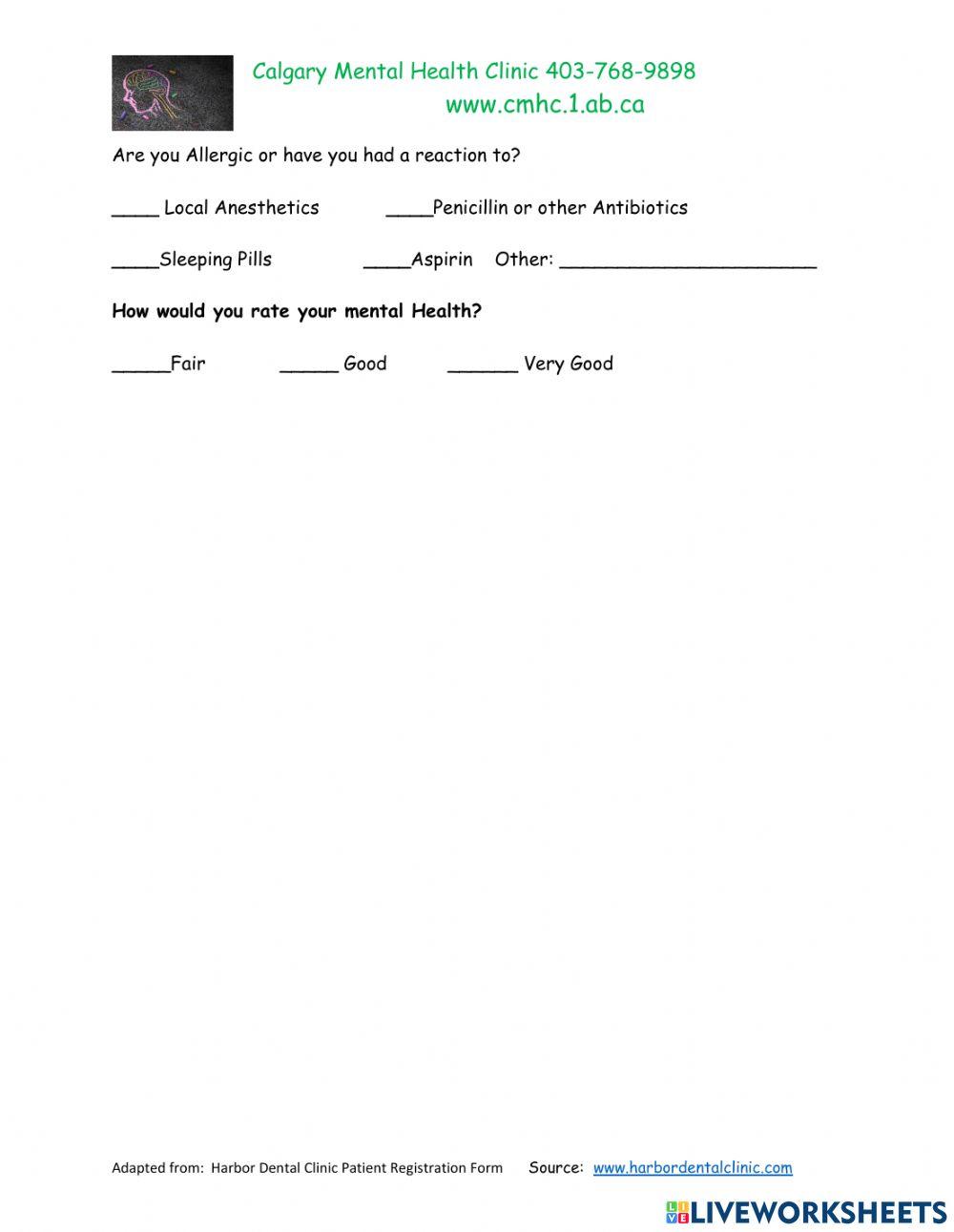 Medical Registration Form