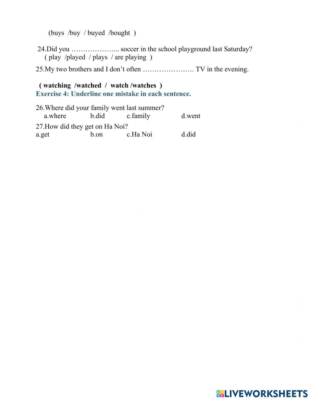 Review the first term 3 ( grade 5)