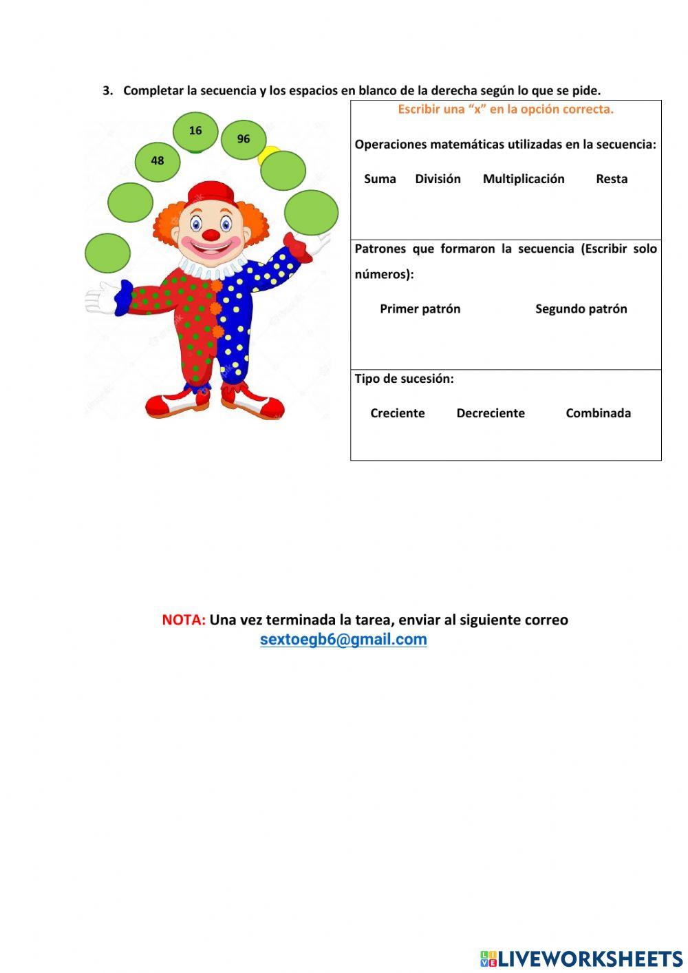 Sucesiones con multiplicaciones y divisiones