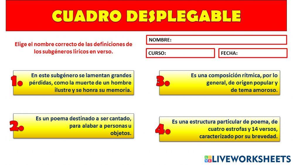 Subgéneros Líricos