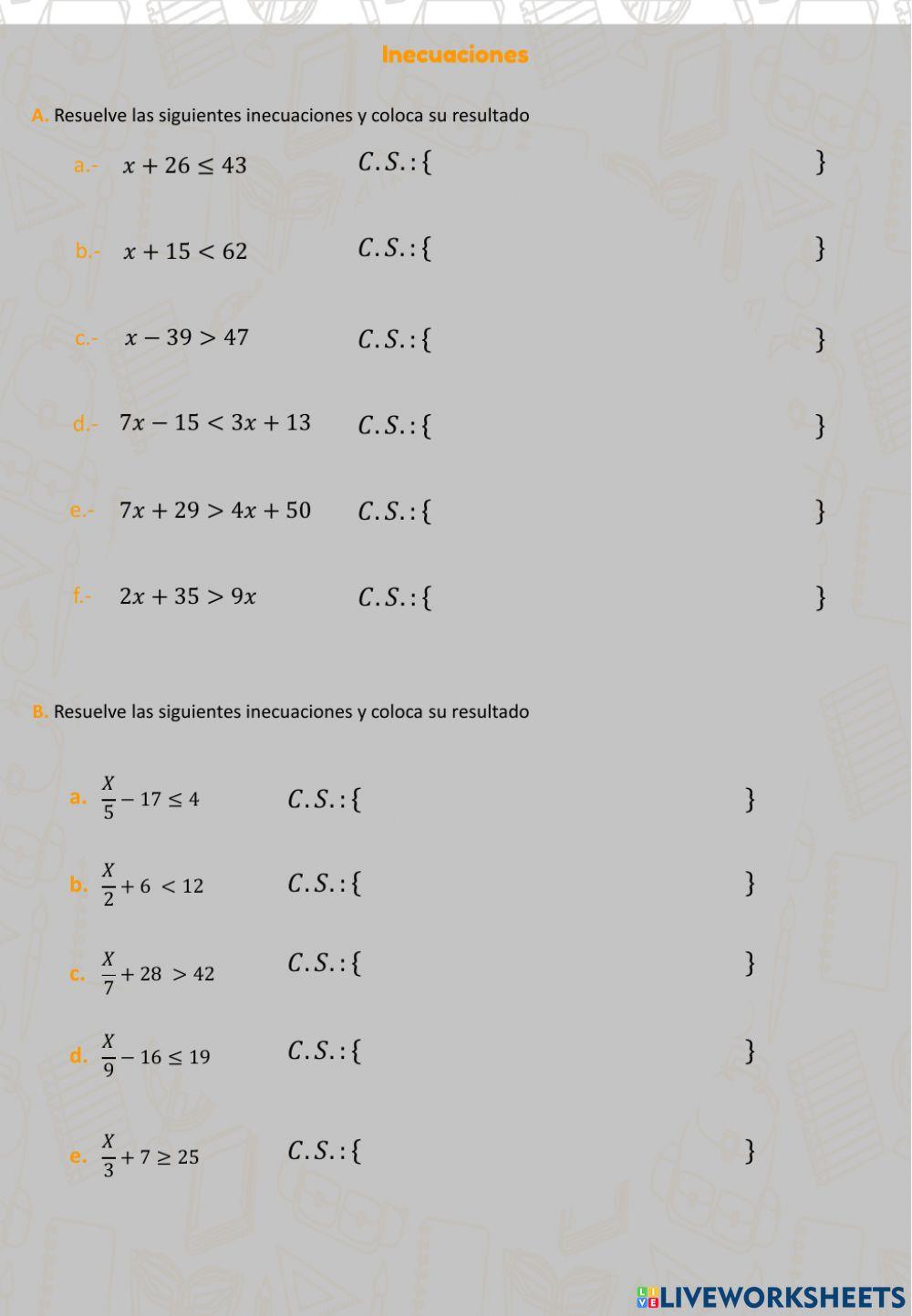 4to - Álgebra - Repaso 4to - Álgebra - Repaso