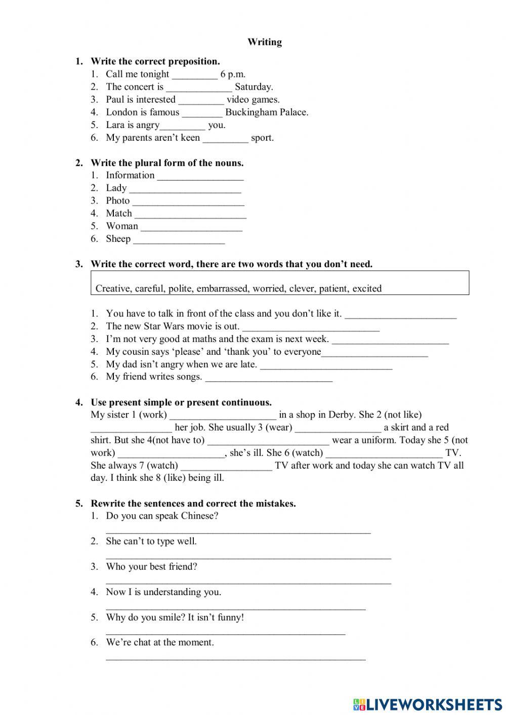 Writing Solutions elementary