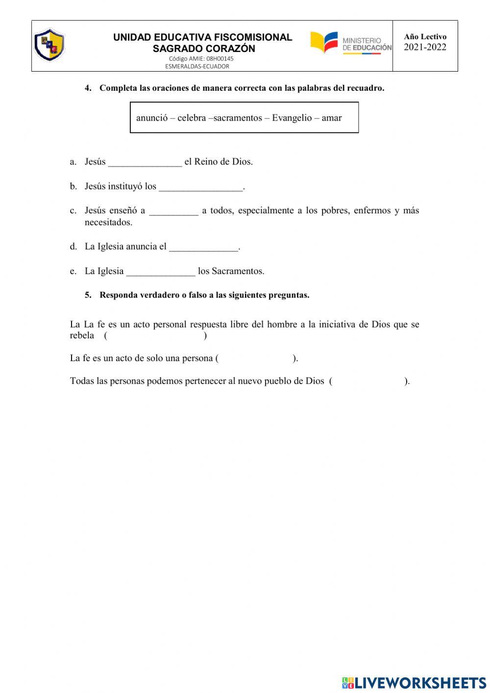 La Iglesia, comunidad de fe