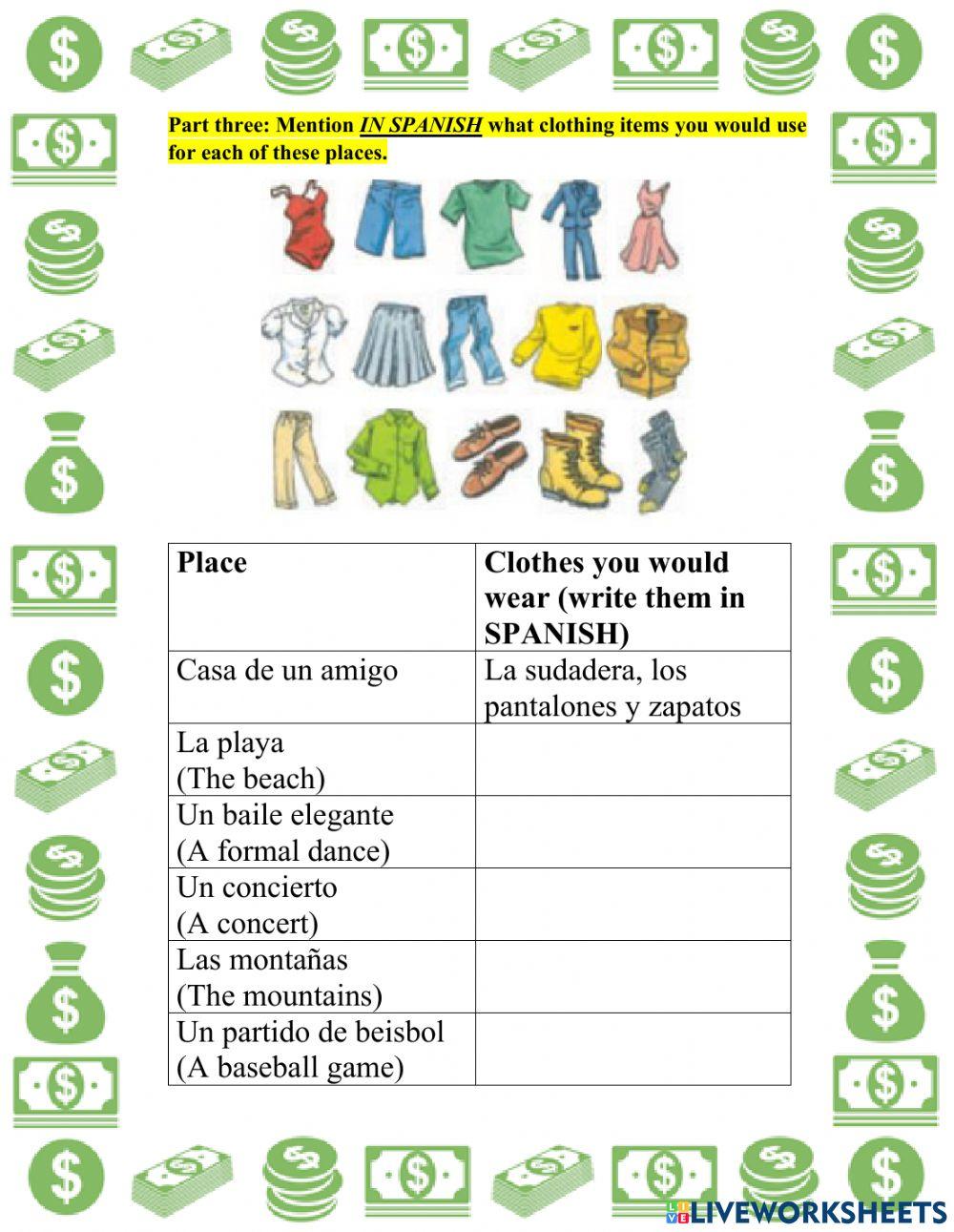 Realidades 1 Ch 7A Cuanto cuesta - Talking about money