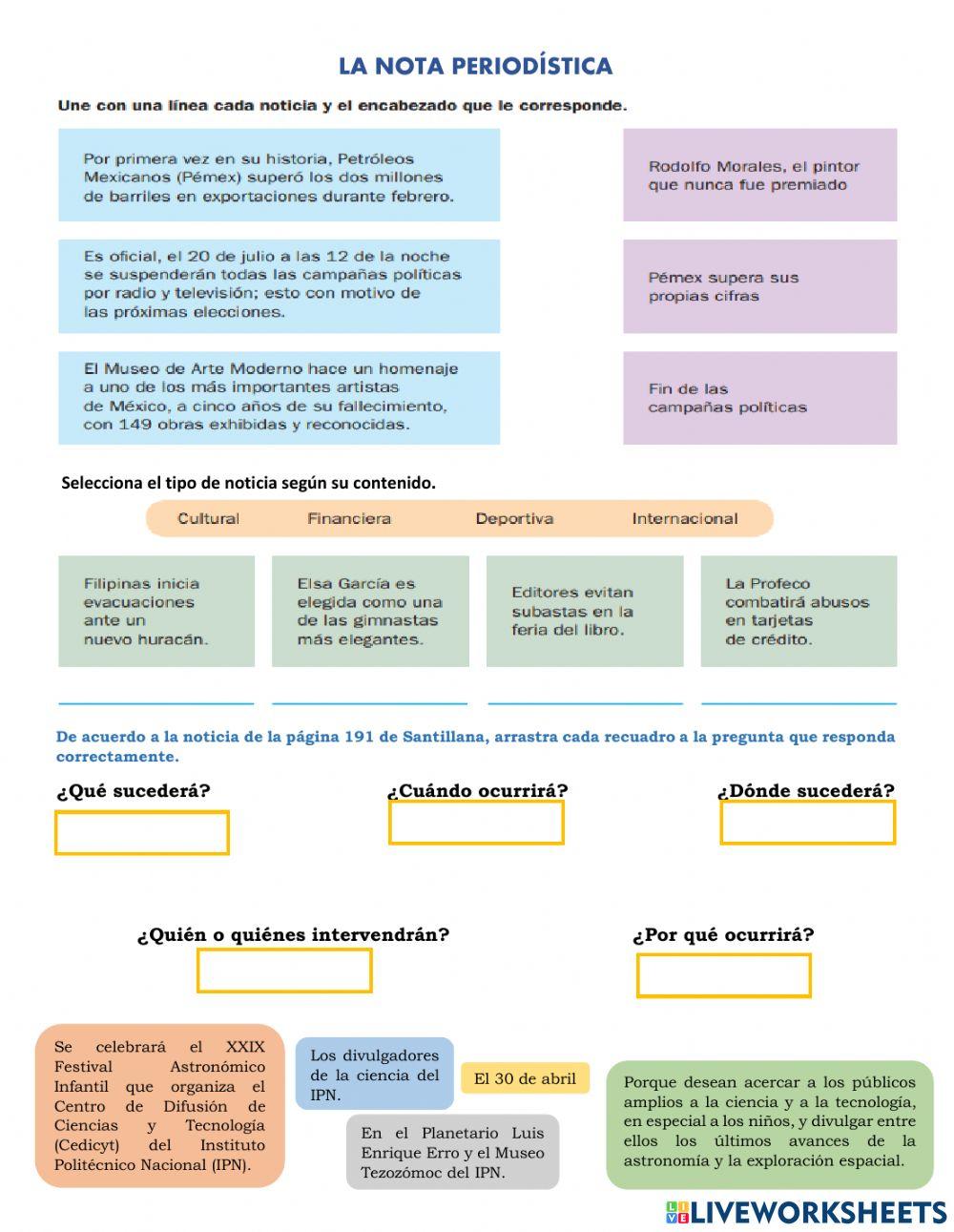La nota periodística