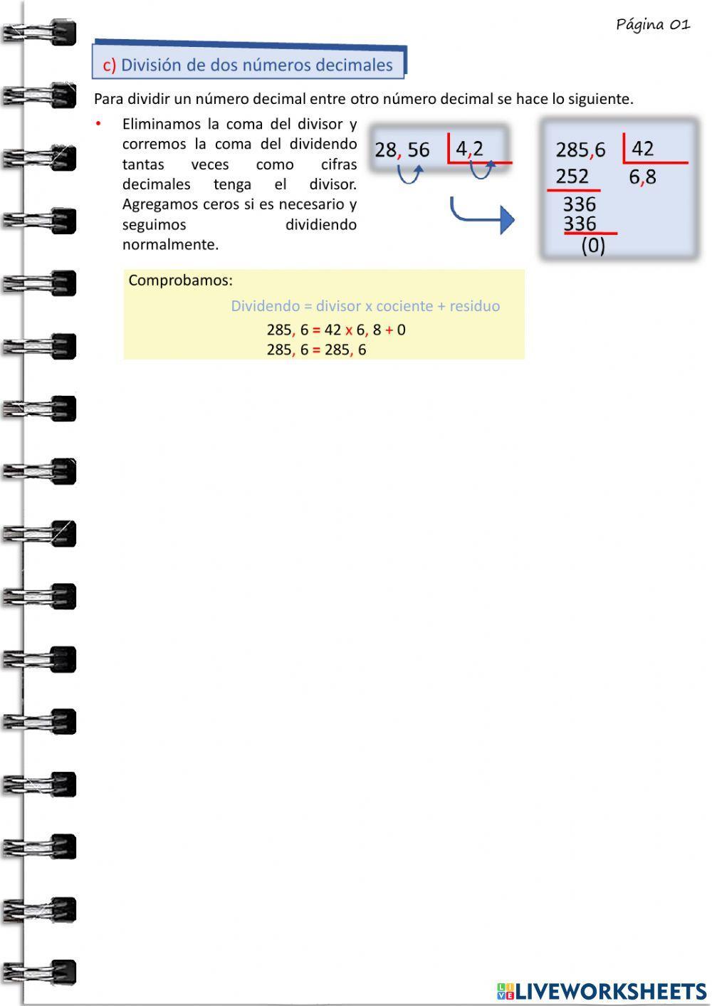 División de números decimales part 02