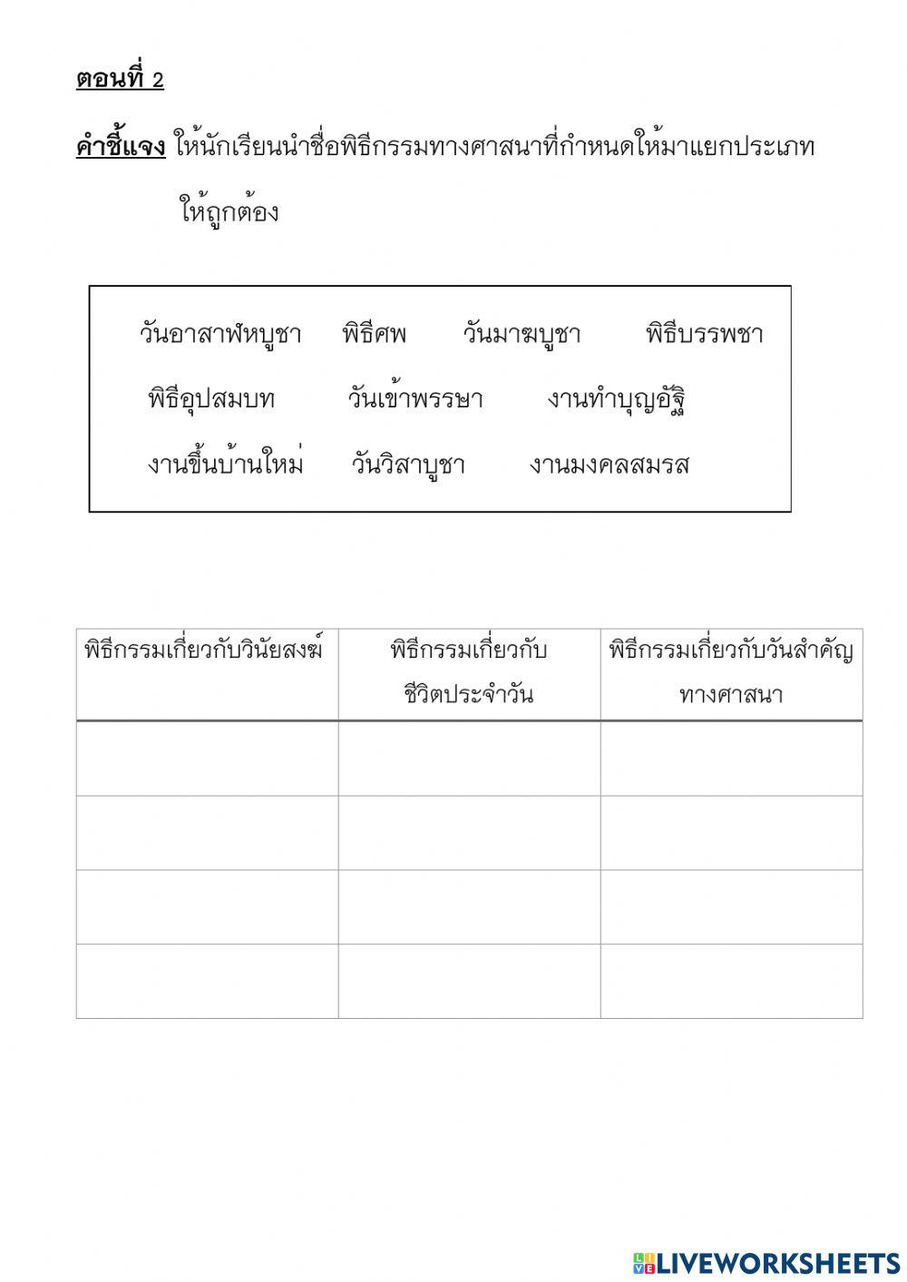 ป5 สอบพระพุทธศาสนา