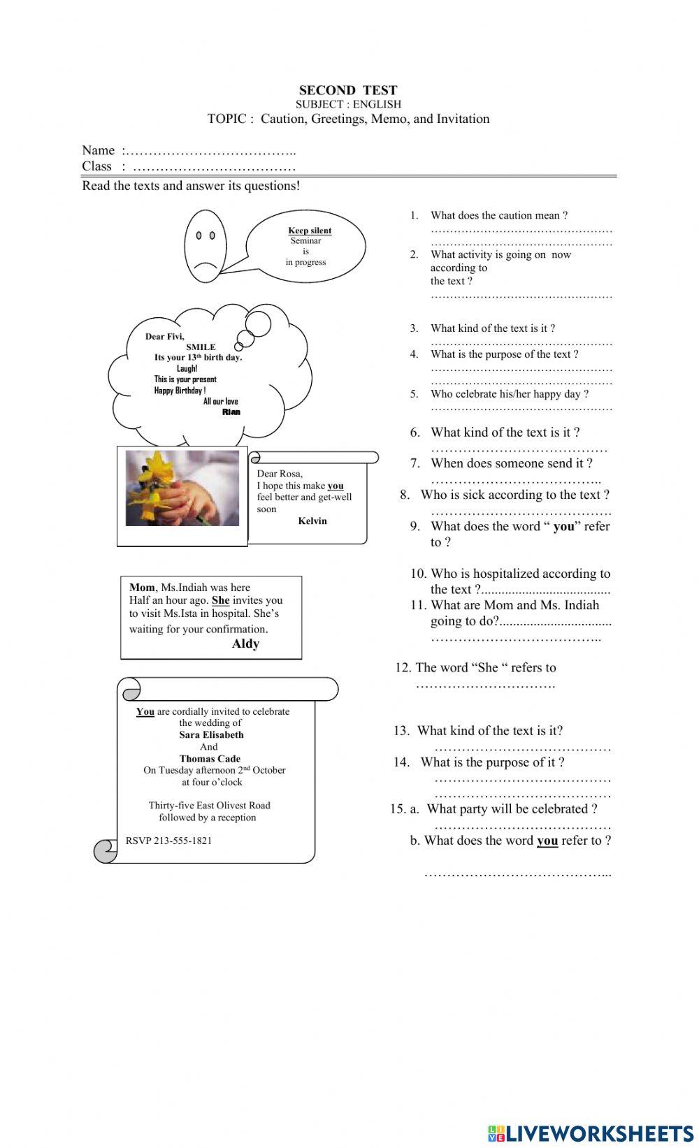 Ulangan ke 2 greeting card and invitation