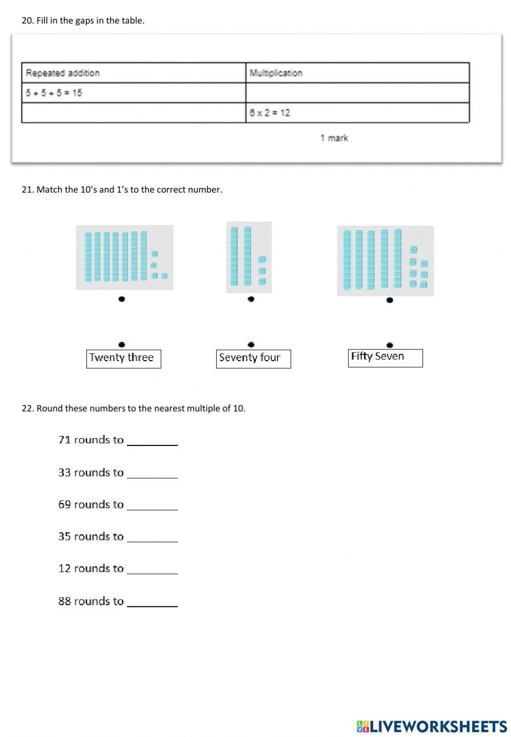 Semester 1 maths test cambridge 2