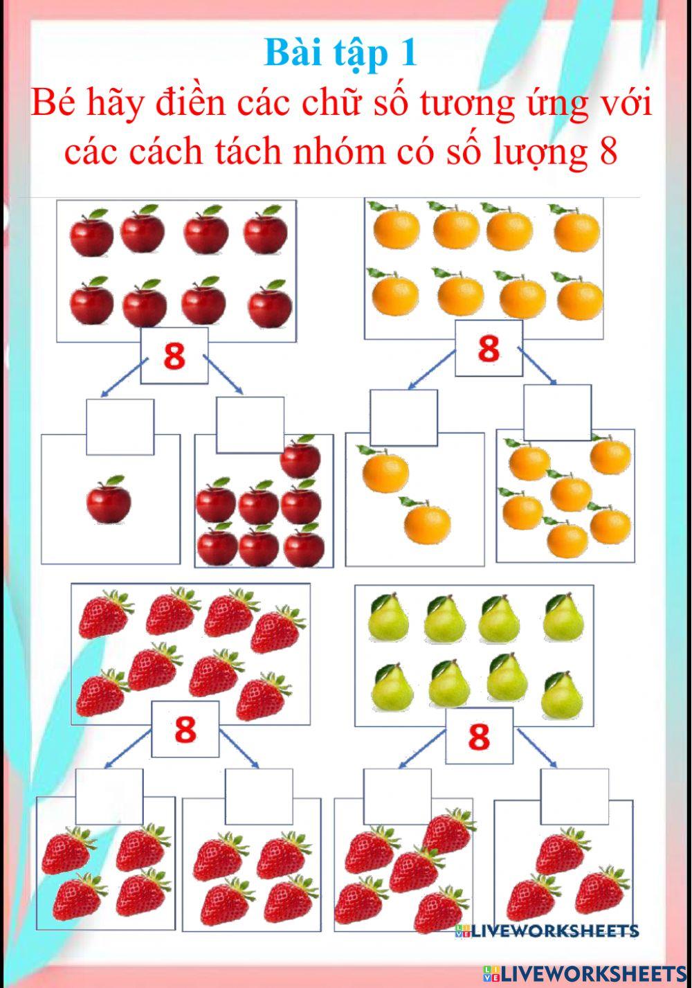 bài toán tách gop online exercise for | Live Worksheets