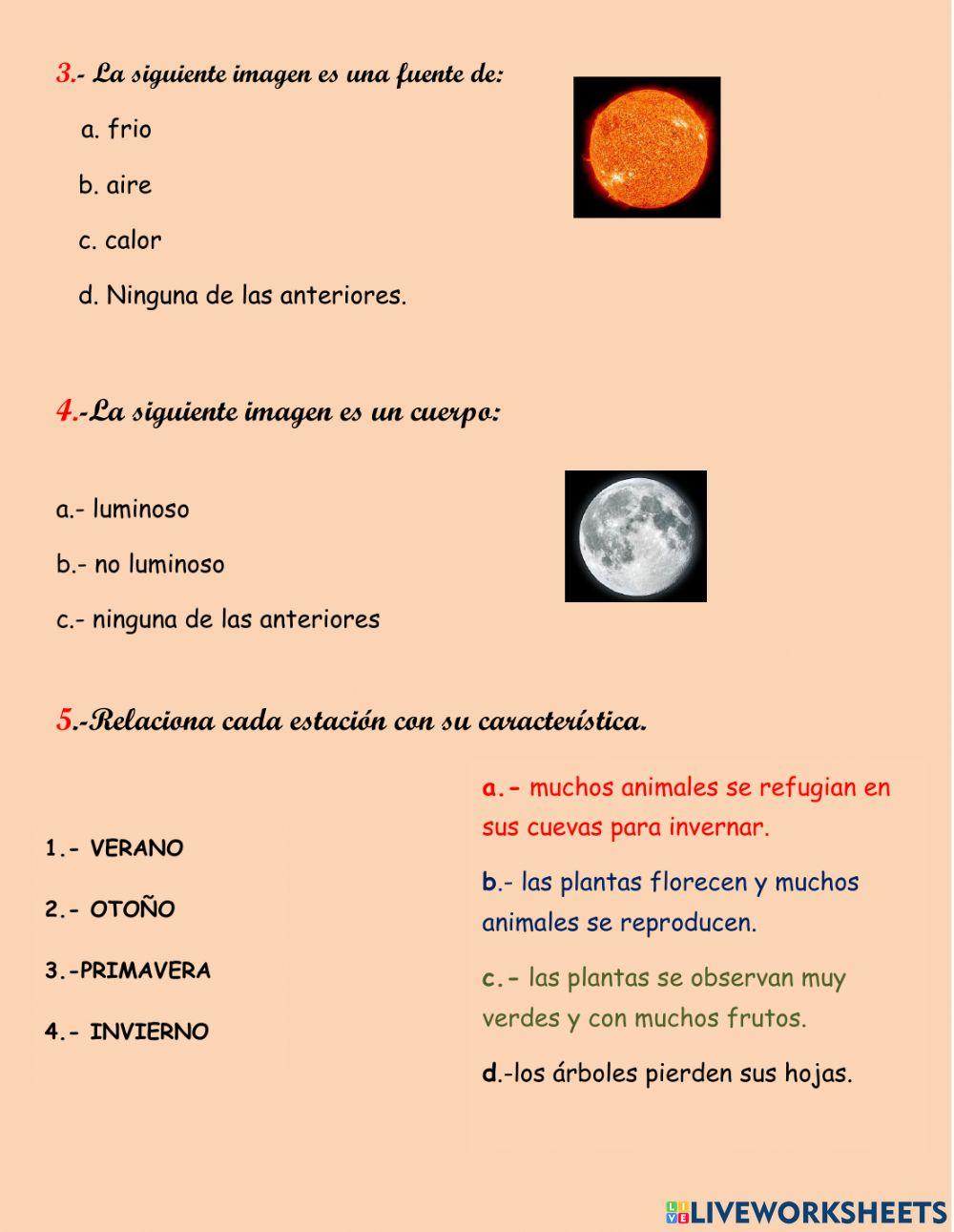 Examen de ciencias naturales