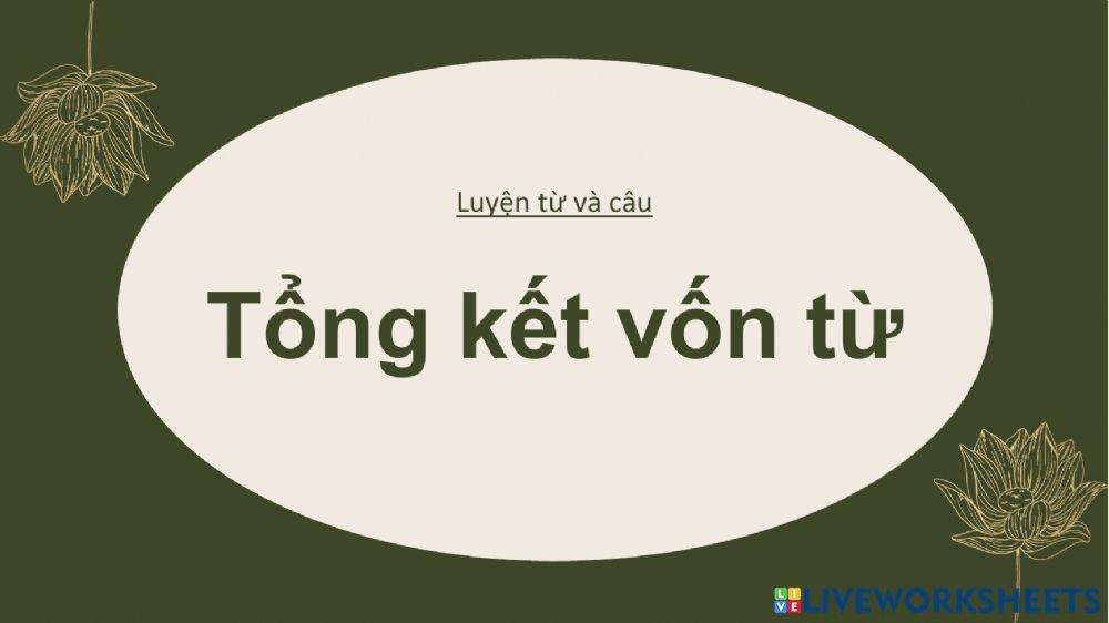 Tổng kết vốn từ
