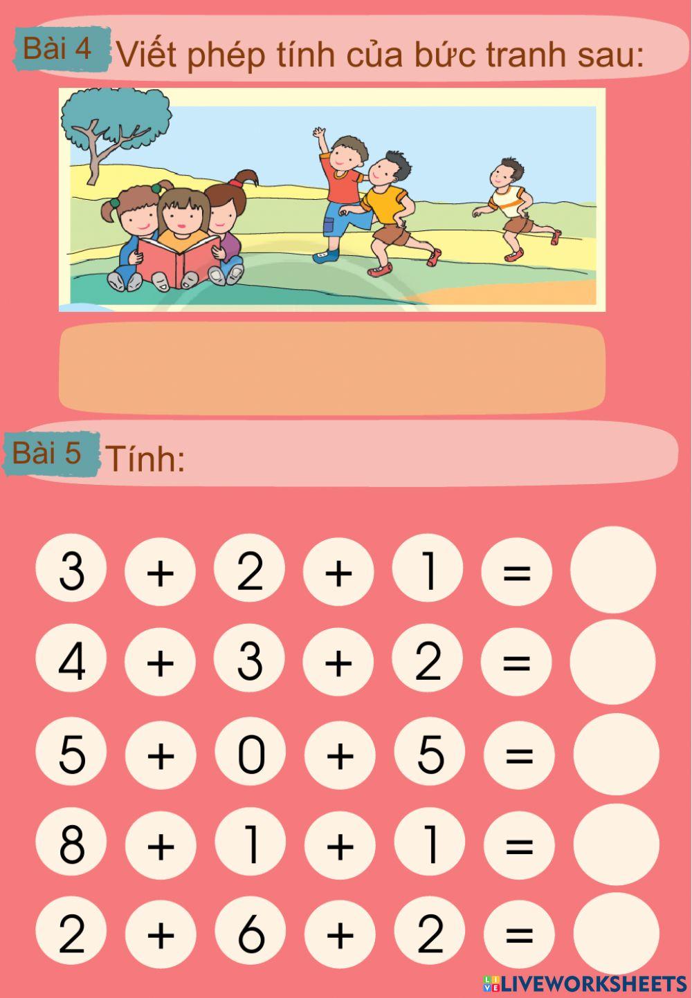TOÁN: ÔN TẬP PHÉP CỘNG (Cộng thêm)