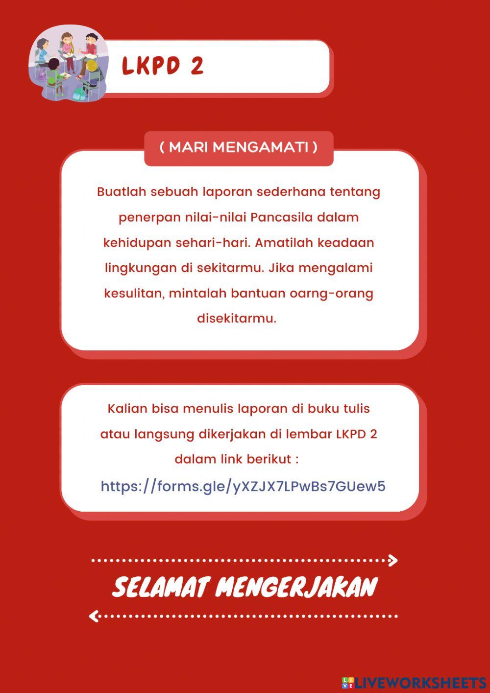 Lkpd nilai-nilai pancasila