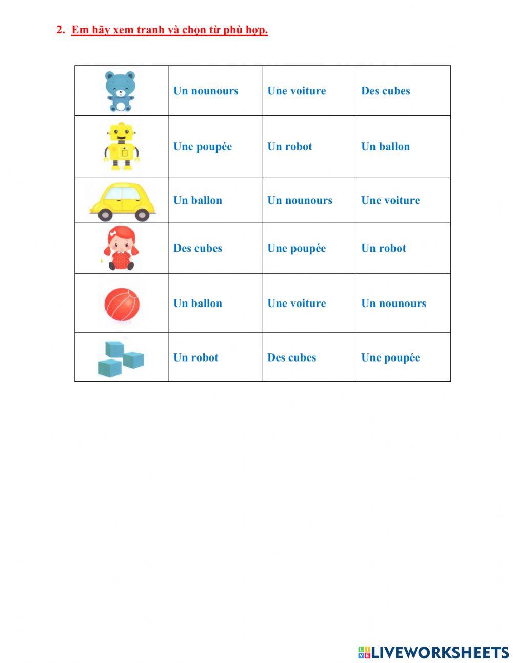 Bài tập lpwos 2- jouets