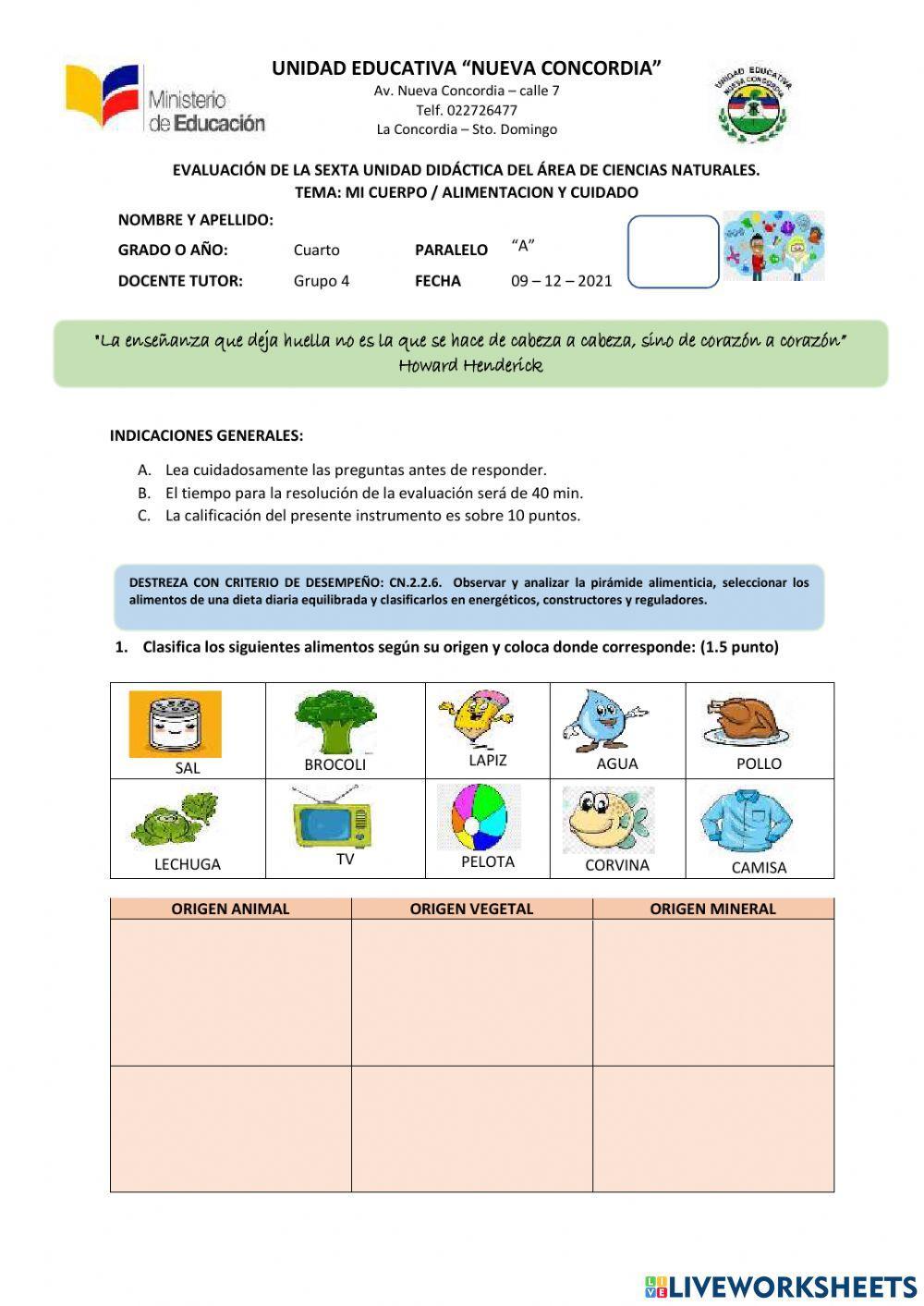 Alimentación y salud