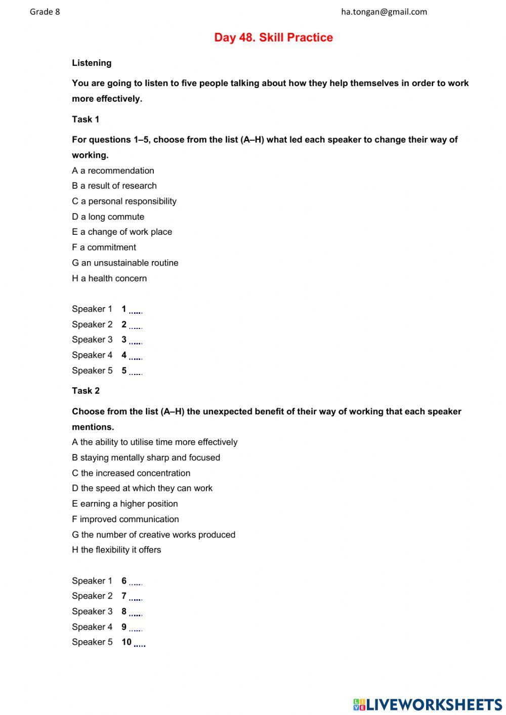 G8 Day 48 Listening