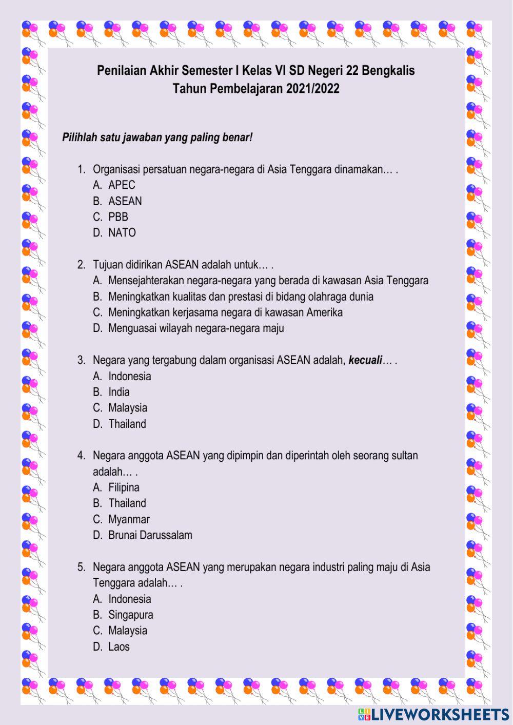PAS 1 Muatan 4 Kelas 6 PAS 1 Muatan 4 Kelas 6