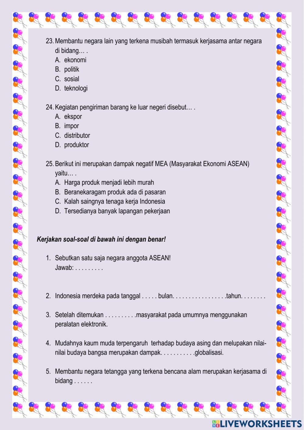 PAS 1 Muatan 4 Kelas 6 PAS 1 Muatan 4 Kelas 6