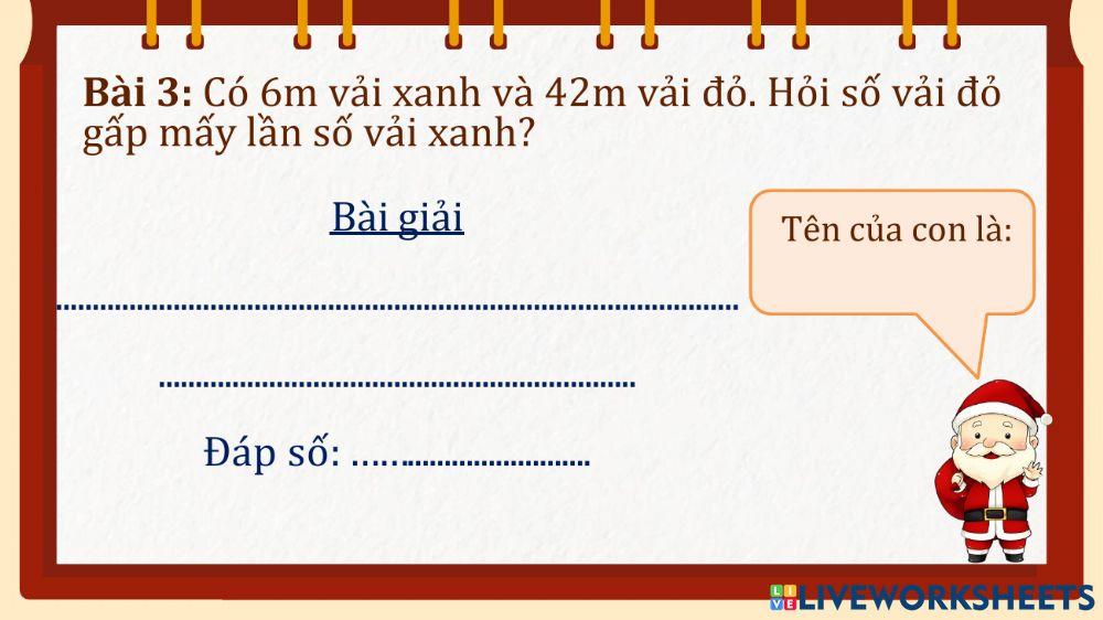 Luyện tập-so sánh số lớn gấp mấy lần số bé