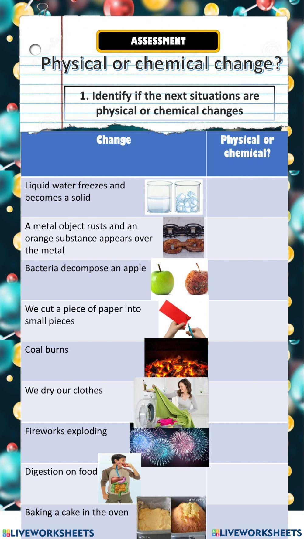 Physical or Chemical Changes