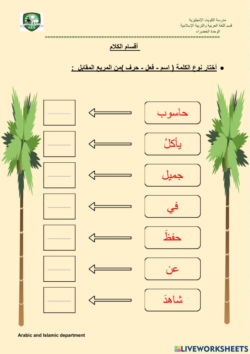 أقسام الكلام