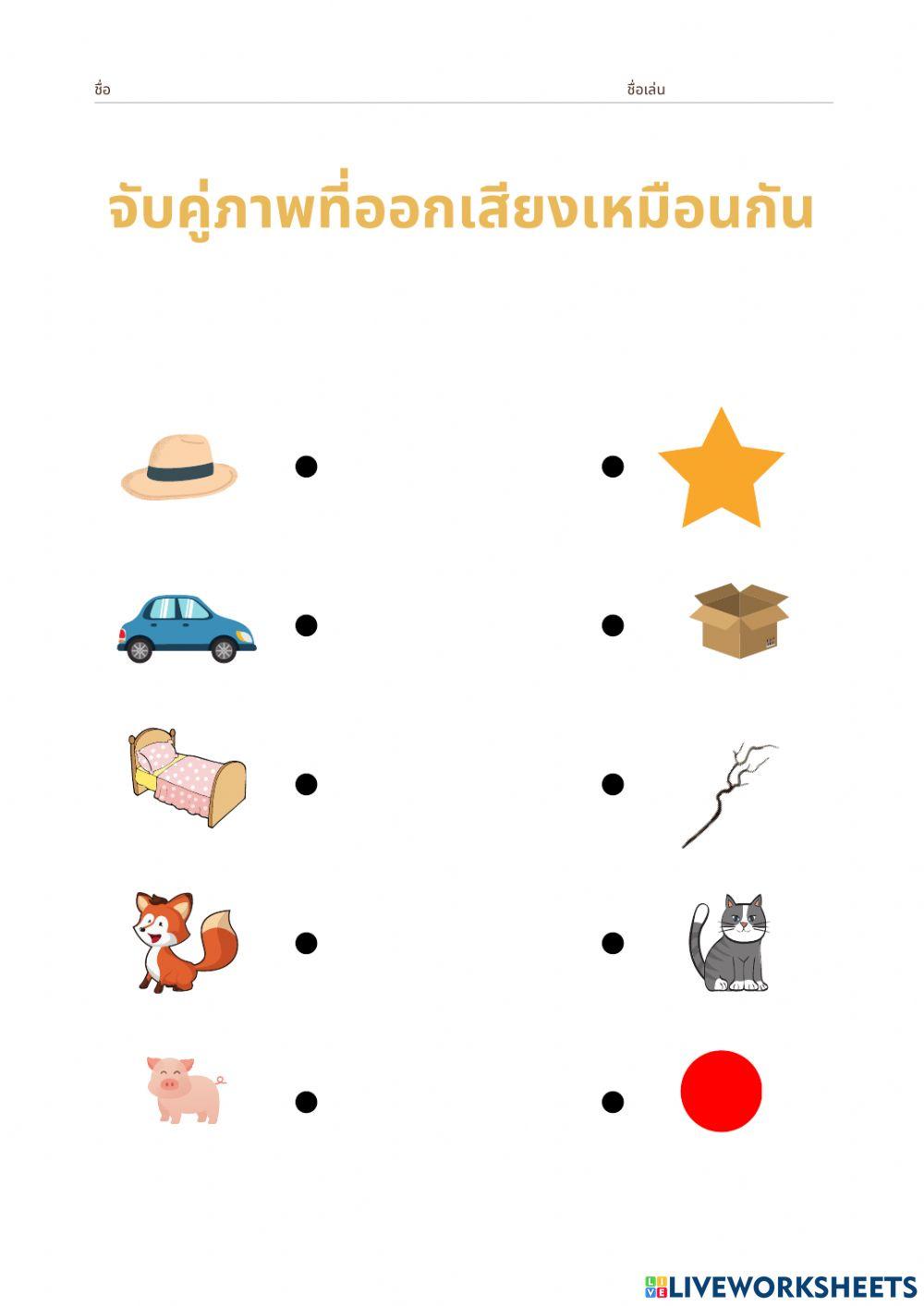 ใบงานจับคู่