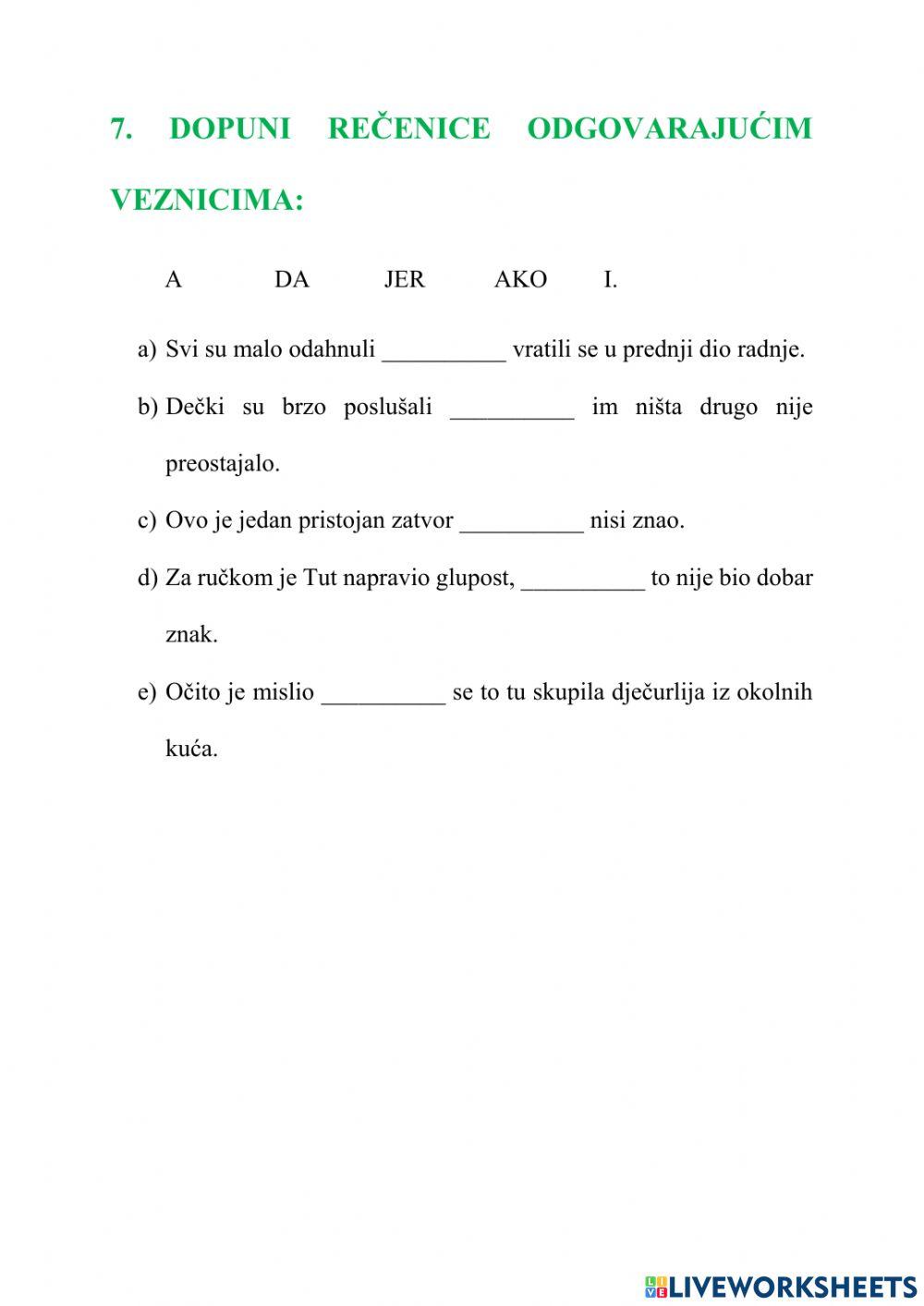 Nepromjenjive riječi - 5.