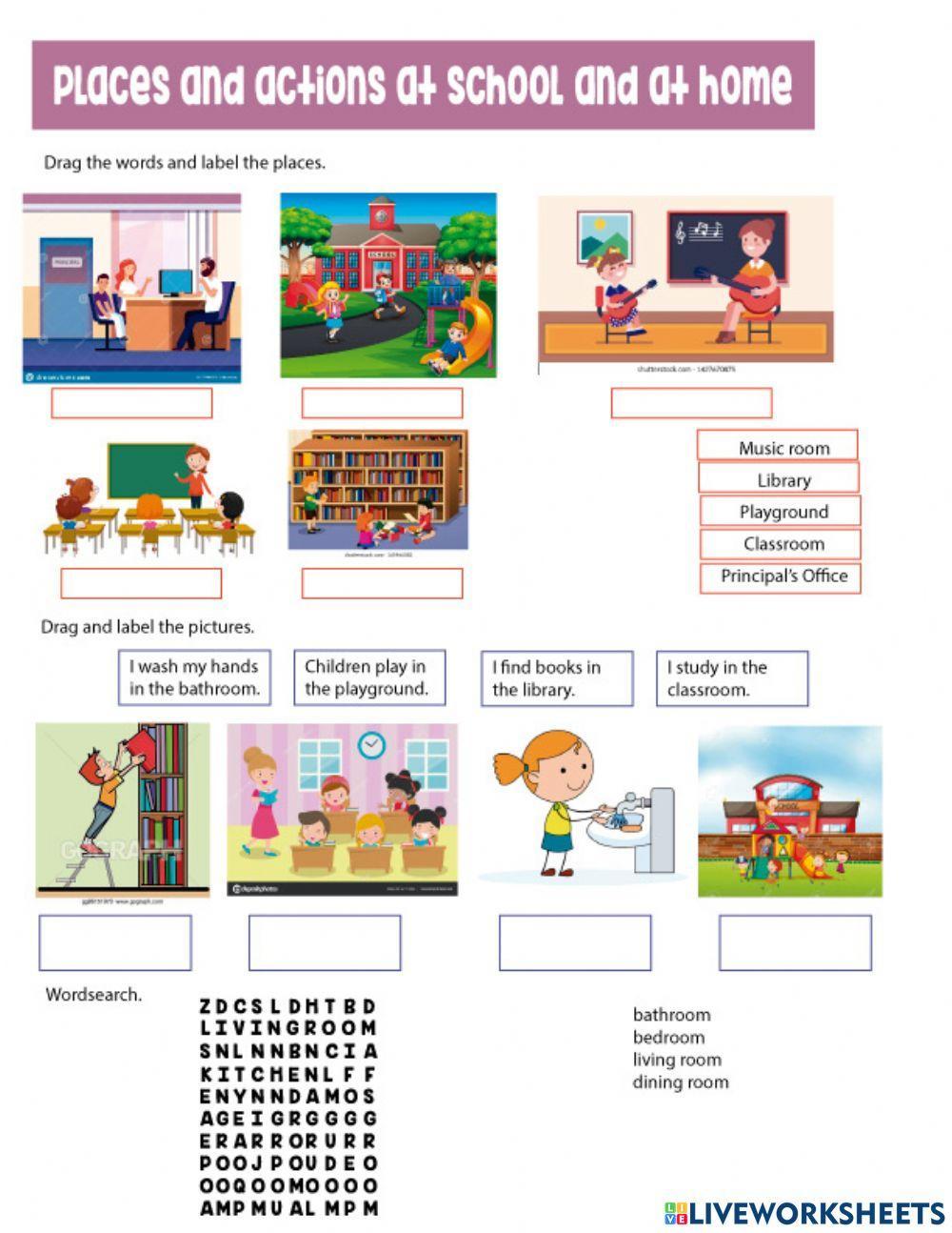 Places at school and at home