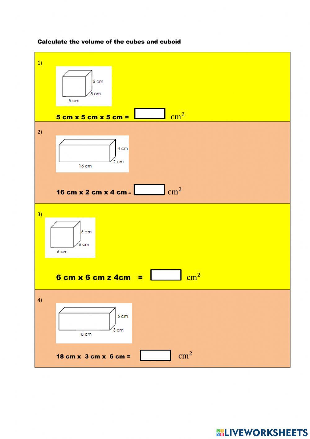 Perimeter, Area & Volume