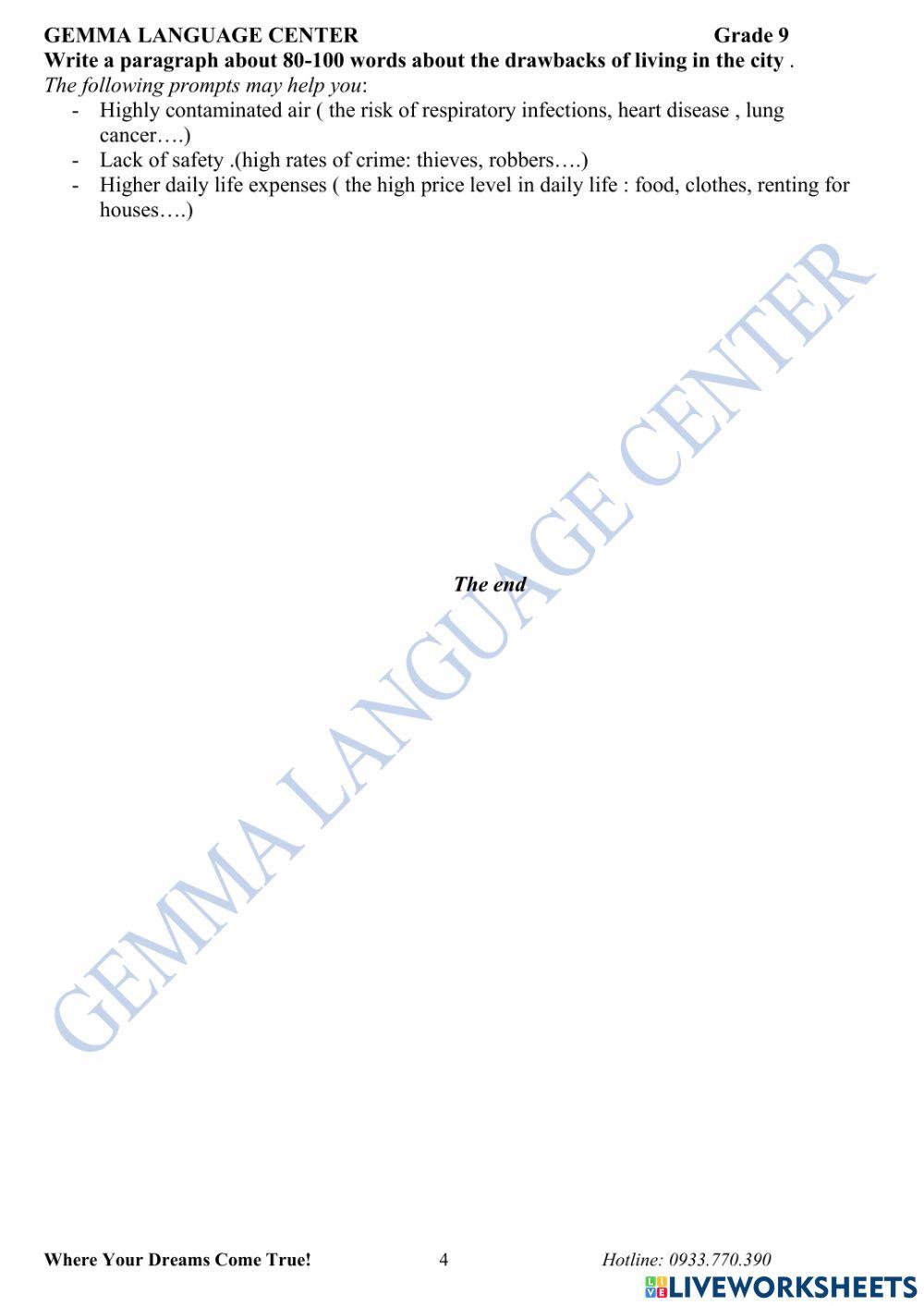 Final Test Grade 9.2