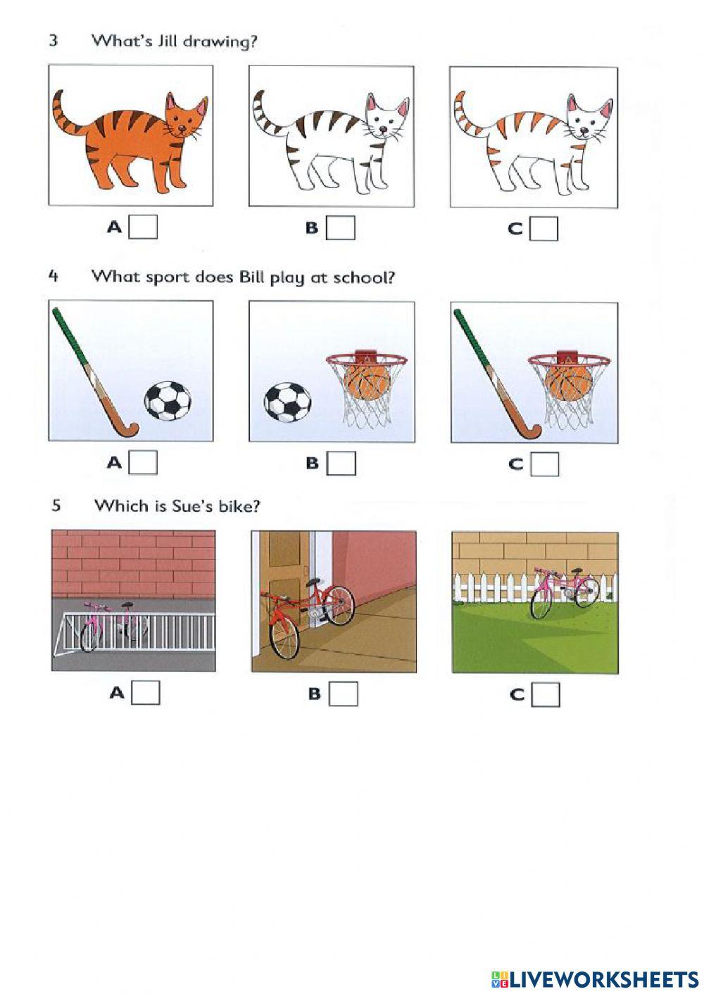 Phiếu bài tập starter 3