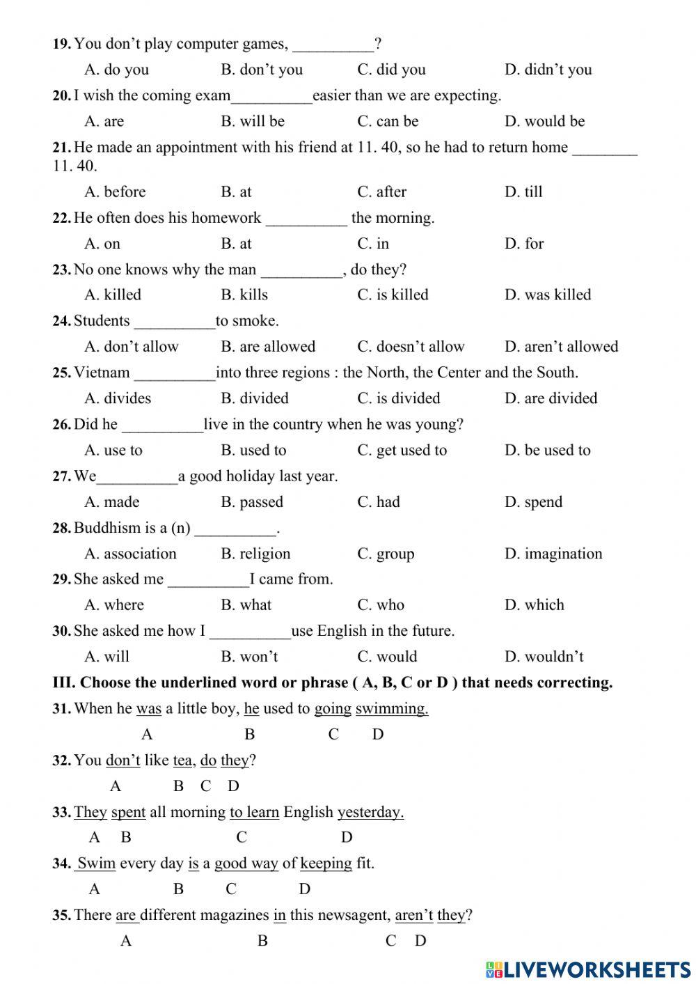 First term test - 03