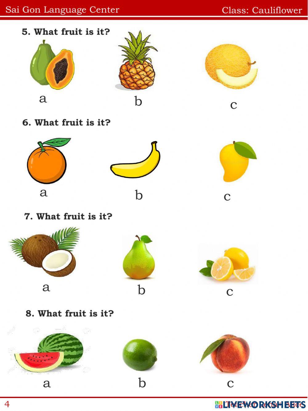 Review fruits