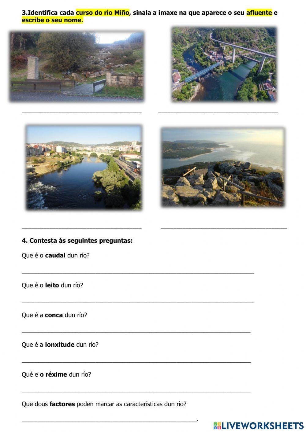 Os RÍOS DE ESPAÑA E AS SÚAS CARACTERÍSTICAS