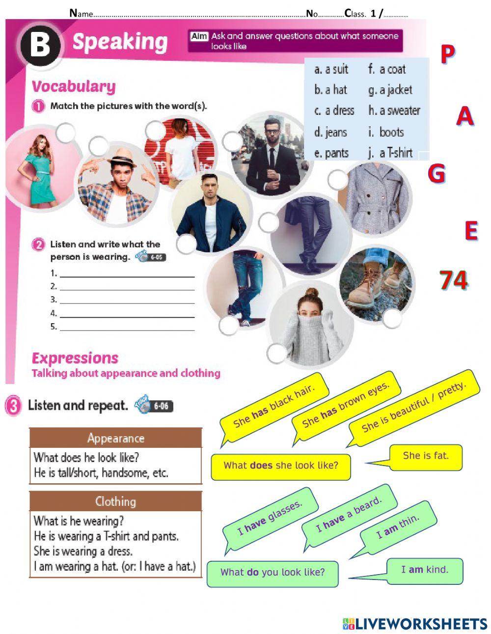 Looking good page 74