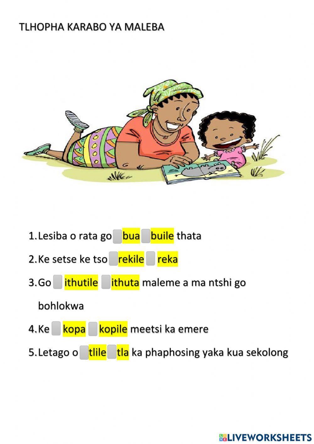 1718684 setswana clara kagiso liveworksheets